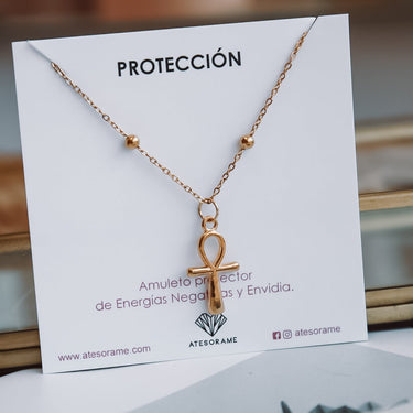 Collar Cruz Egipcia Gold - Atesorame