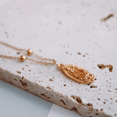 Collar Medalla Virgen Guadalupe Gold - Atesorame