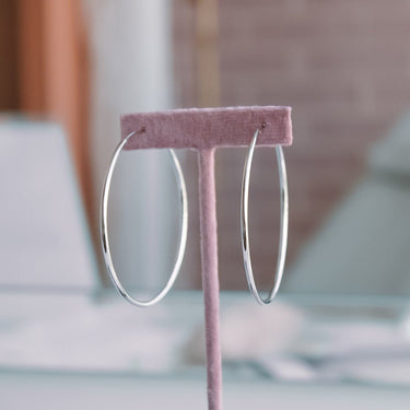 Argollas Carol 60mm Plata - Atesorame