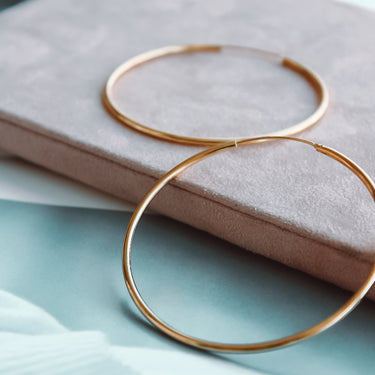 Argollas Carol 60mm Gold - Atesorame