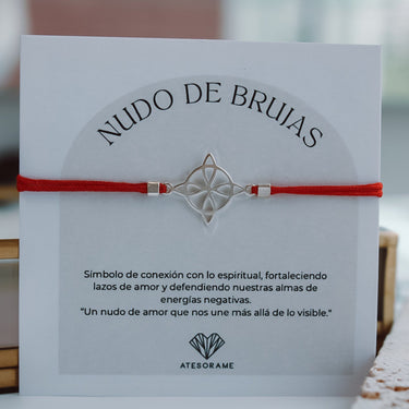 Pulsera Nudo De Bruja Hilo Rojo