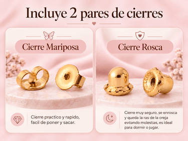 AROS SENSITIVE KIDS - ESTRELLA GLITTER ROSA - Atesorame