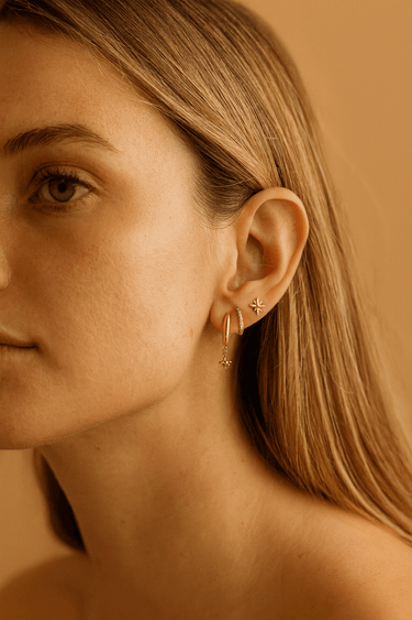 Set Aros Belen Star Gold - Atesorame