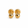 Abridores Tope Rosca Ball 4mm Oro 18K - Atesorame