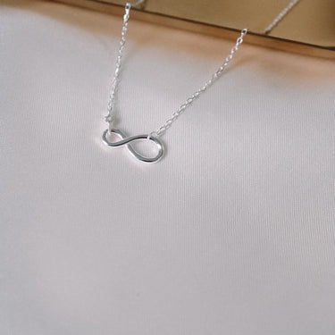 Infinity Shine Silver Necklace