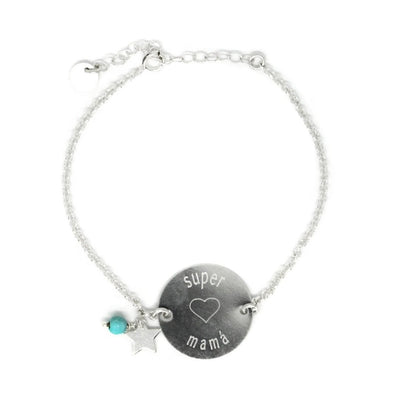 Pulsera Grabada Medalla 18mm