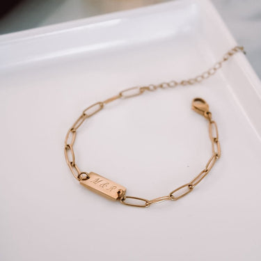 Personalized Gold Links Bracelet