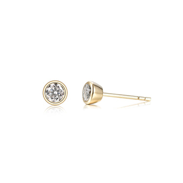 Diamond light point earrings 14K yellow gold