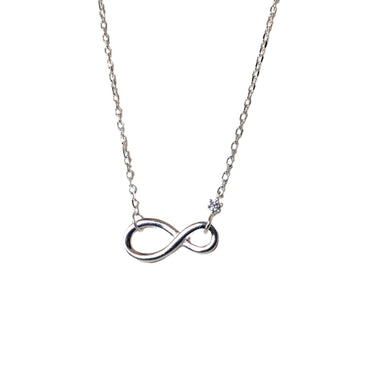 Infinity Shine Silver Necklace