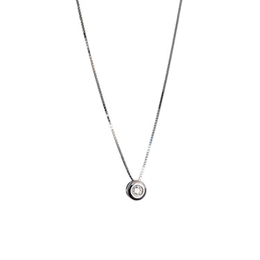 18K White Gold Point of Light Necklace