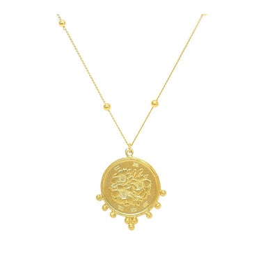 Gold lotus flower amulet