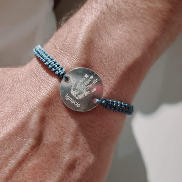 Blue Woven Personalized Bracelet