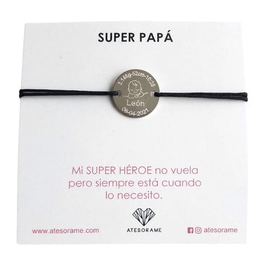 Pulsera Hilo Unisex Negra - Atesorame