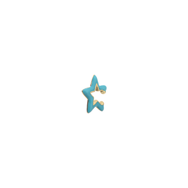 Ear Cuff Gold Star Turquoise