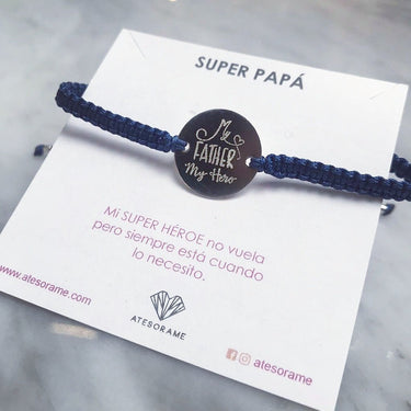 Pulsera Personalizada Tejida Azul - Atesorame